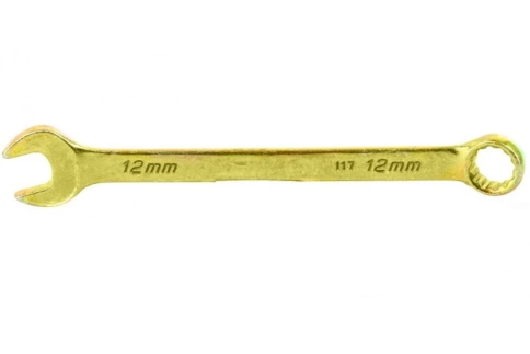 Ключ комбинированный желтый цинк 12 мм Сибртех фото 1
