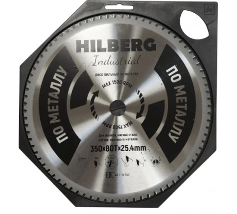 Диск пильный по металлу 350х80Т*25,4 мм Hilberg Industrial   фото 1