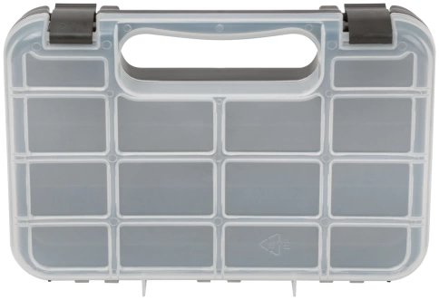 Ящик для крепежа (органайзер) прозрачный 10" (24,5х18х4,5 см) фото 2