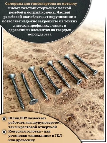 Саморез шуруп по дереву 3,5х41 мелкая резьба, чёрный 15 кг. фото 5