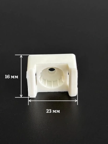 Площадка под стяжку для монтажного пистолета 16х23 мм белая фото 2