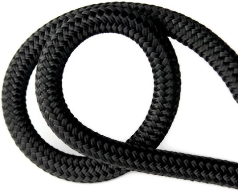 Веревка плетеная ПП 8 мм черная фото 1