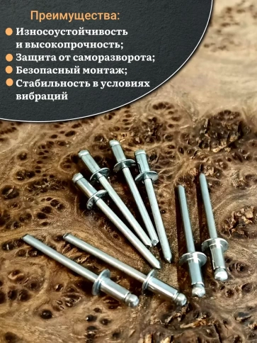 Заклепка вытяжная нержавеющая 4,8х8 , 50 шт. фото 4