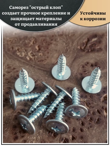 Саморез с прессшайбой острый, 4,2х19 ОЦ (Россия) 1 кг фото 4