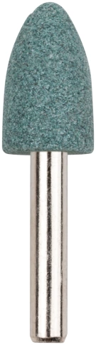 Шарошка абразивная по камню, мрам.,каф., хвостовик 6 мм, цилиндр с остр.наконеч. 14х25 мм фото 1
