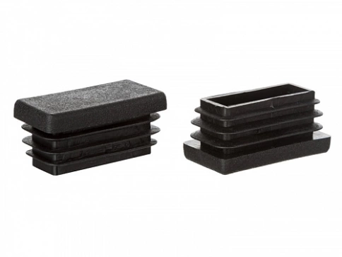 Заглушка для труб прямоугольная 60х120 мм черная фото 5