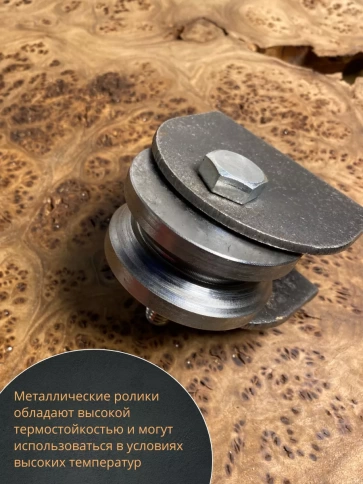 Ролик на пластинах 3615,d65мм под угол шир.30 мм,металл, 2шт фото 5