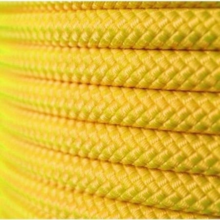 Веревка плетеная ПП 6 мм желтая фото 1